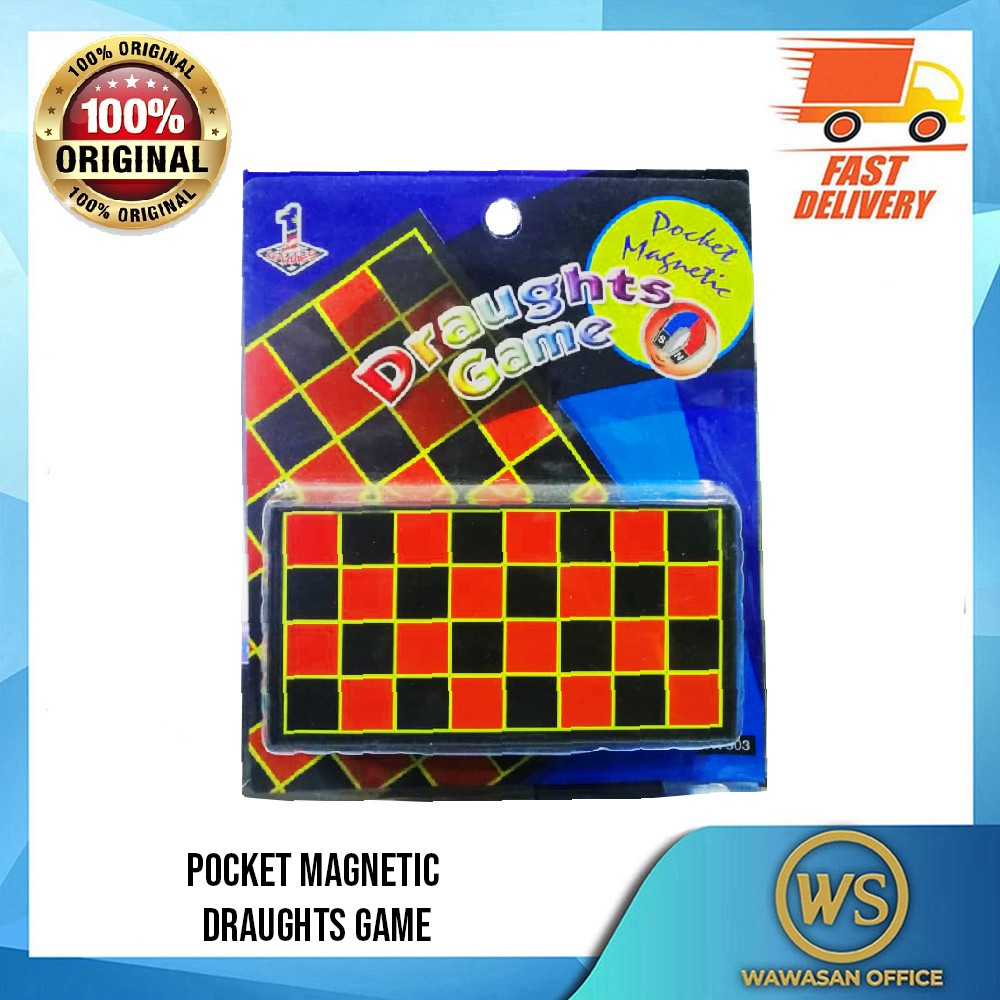 Mini Pocket Draughts Dam Dum Game Set Shopee Malaysia