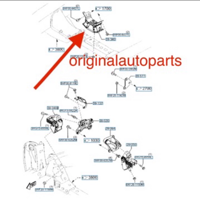 Ford Ranger T6 2.2 3.2 Gear Box Mouting (Thailand). Shopee Malaysia