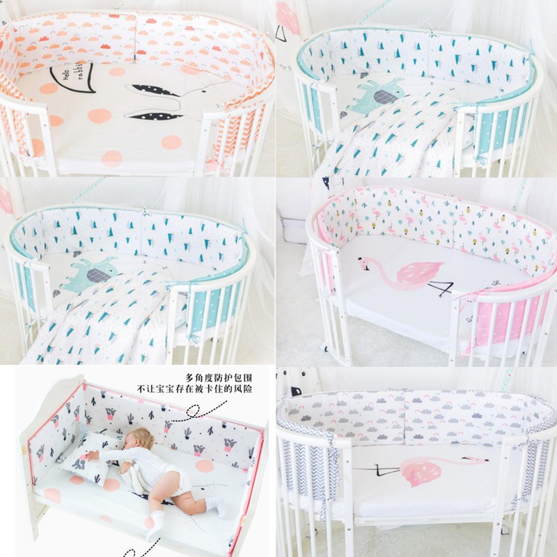 New Style 120cm 130cm Baby Crib Bumper Cotton Infant Bed Around Protection Newborn Baby Bed Bumper Baby Bedding