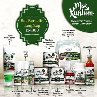 MAK KUNTUM Set Bersalin Ibu Berpantang Asas Lengkap Jamu 