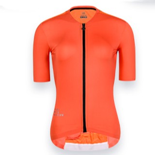orange cycling jersey womens