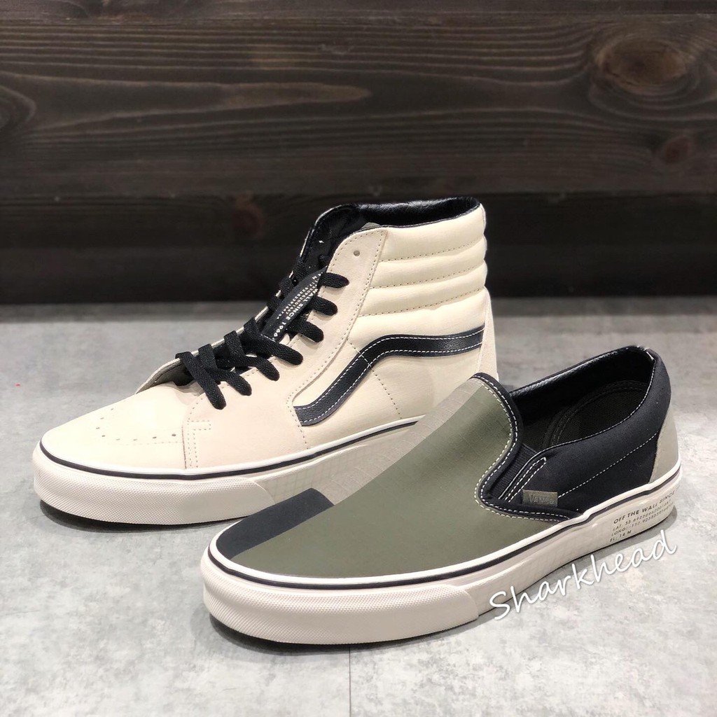 army green slip on vans