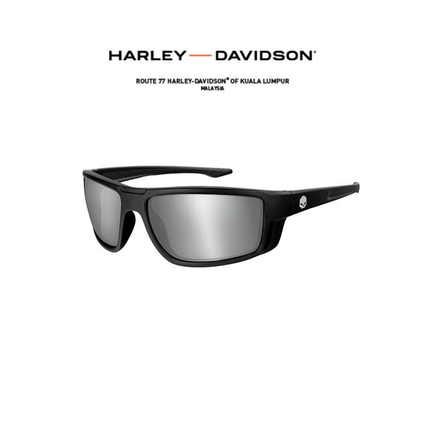 Harley Davidson Men S Wiley X Chain Sunglasses Silver Flash Lenses With Smoke Grey Base