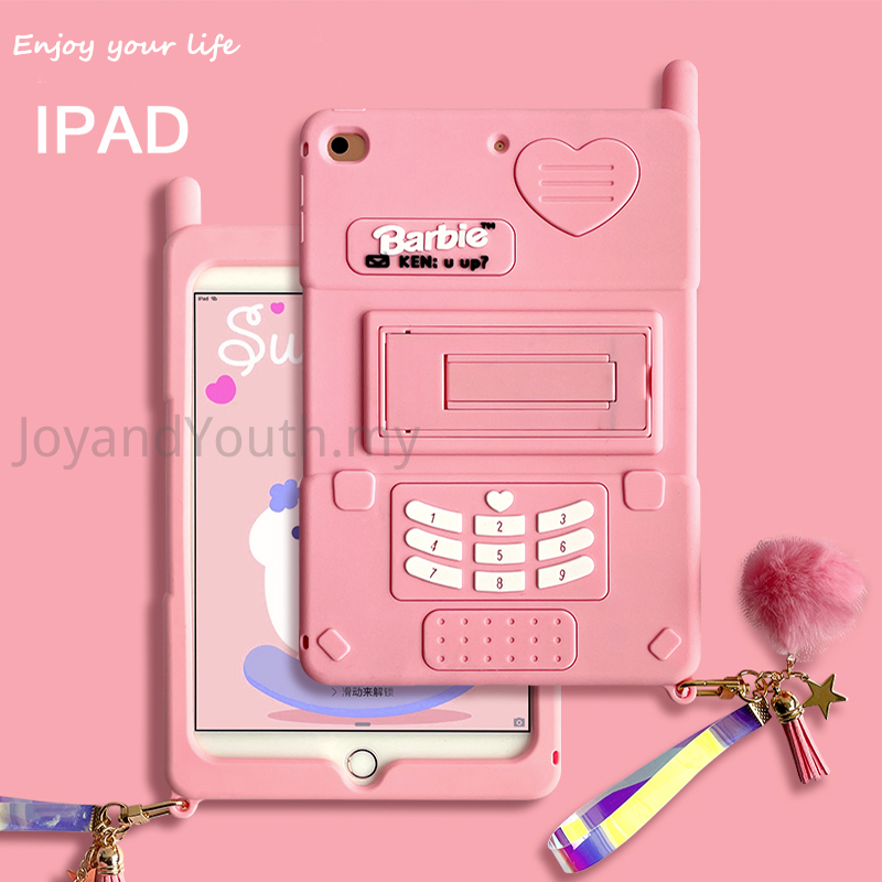 Pink Barbie Silicon iPad Casing for girls iPad 9.7 5th 6th Generation