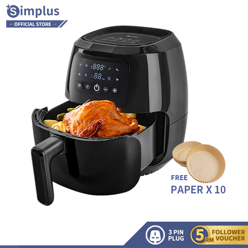 Simplus Air Fryer Air Fryer 5L Digital Air Fryer Touch Screen 1300W