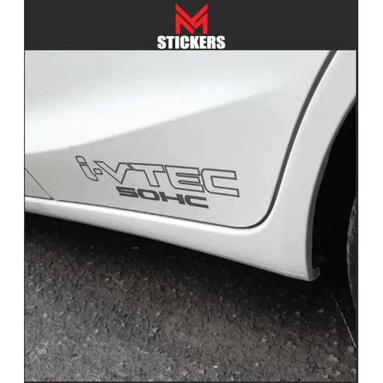 2PCS HONDA I-VTEC SOHC CAR STICKER DOOR SIDE CITY CIVIC ACCORD CRV CRZ ...