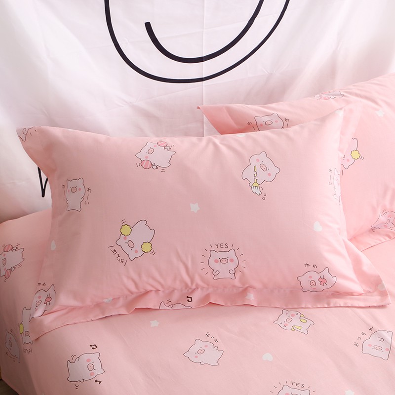 Happy Pig Cute Cotton Pillowcases Only 100 Children Cartoon