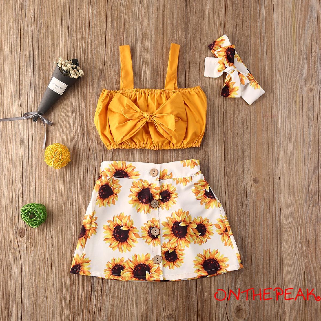 kids sunflower outfit