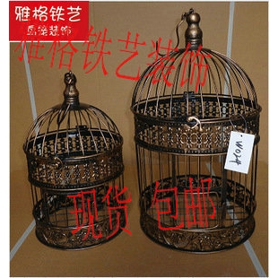 European Wrought Iron Bird Cage White Decorative Bird Cage Window