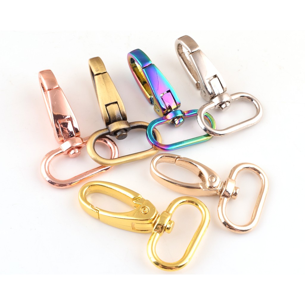 CUTICATE 2x Double End Metal Brass Trigger Clips Snap Hook Bag Keychain Luggage 3.5