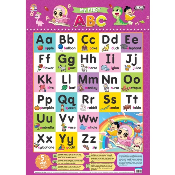 (ACESTORE) POSTER MY FIRST ABC FOR BEGINNER / POSTER ABC PERTAMA KU ...