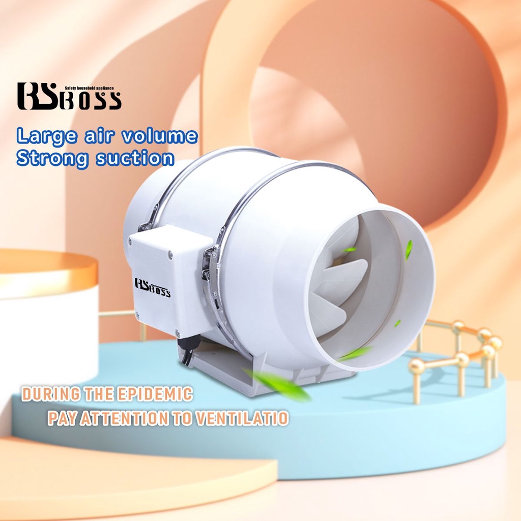 BSBOSS Exhaust Fan 4 inch 6 inch 8 inch diagonal flow pressurized fan
