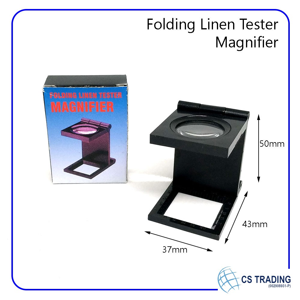 Small Black Foldable Portable Magnifying Glass Check Cloth Folding Linen Tester Magnifier YT-80526