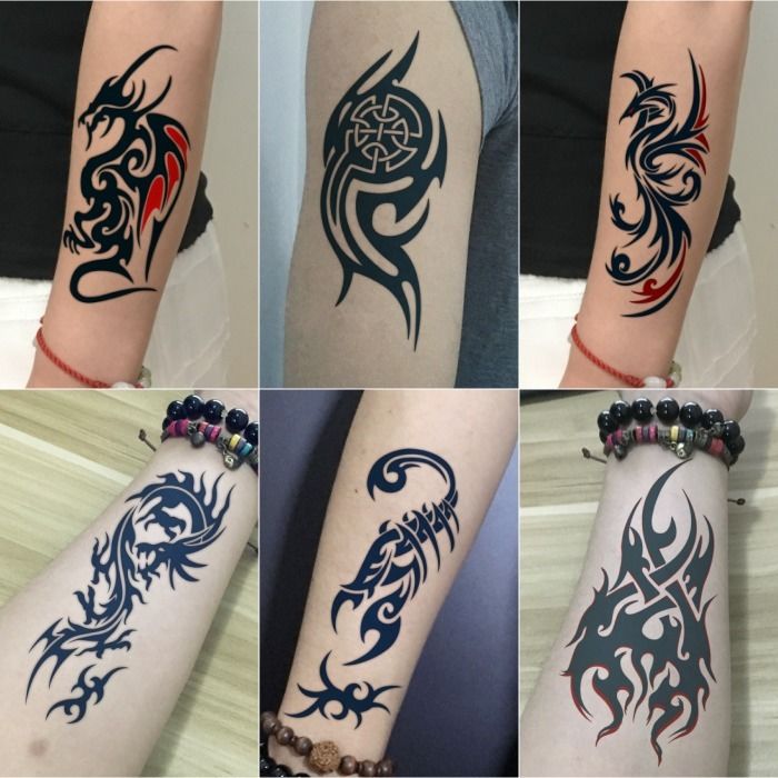 COD】Flower arm totem tattoo sticker waterproof long-lasting men and women  arm chest scorpion Dragon geisha half arm Net | Shopee Malaysia