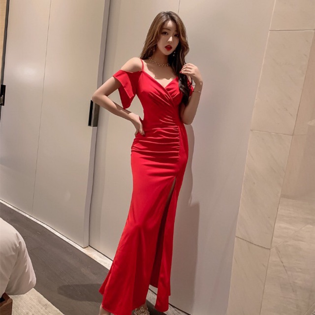 bodycon maxi prom dress