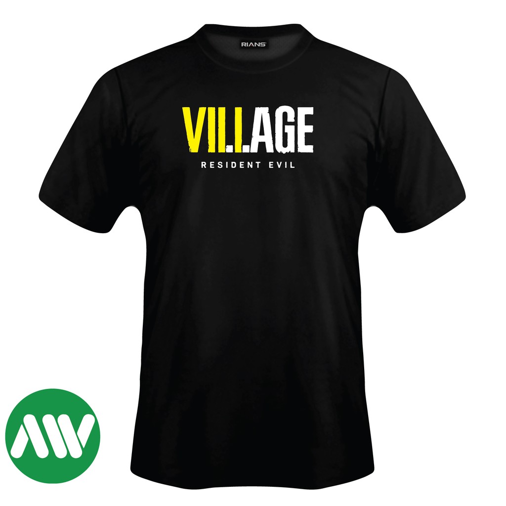 Tshirt RESIDENT EVIL 8 VILLAGE 100% Cotton Tshirt Hitam Putih Viral Malaysia Bossku