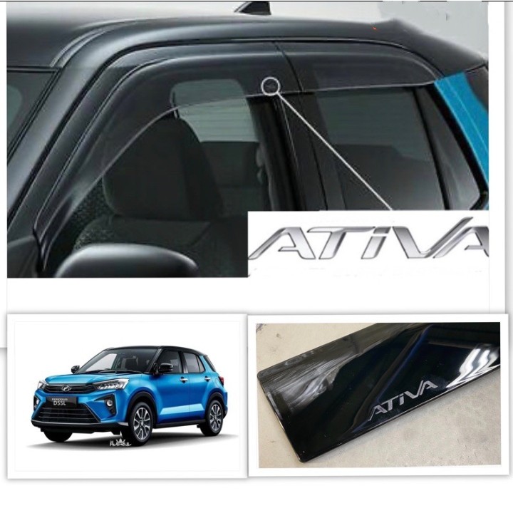 Perodua Ativa 2021 SUV 4" Door Visor [Local Made In Malaysia ]  Shopee