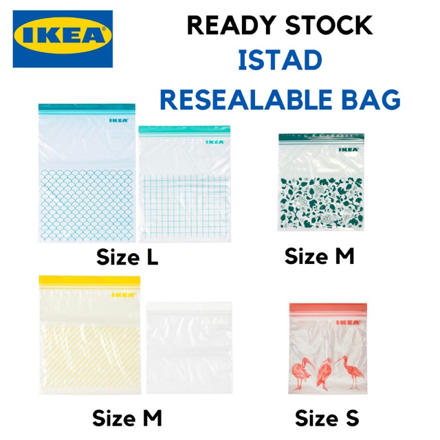 IKEA ORIGINAL 💯 ISTAD ZIP LOCK BAG/PLASTIC BAG (READY STOCK) Shopee