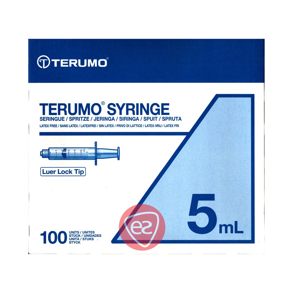 TERUMO SYRINGE 5CC (5ML) LUER LOCK 100S ( CODE SS+05L / SS*05LE1