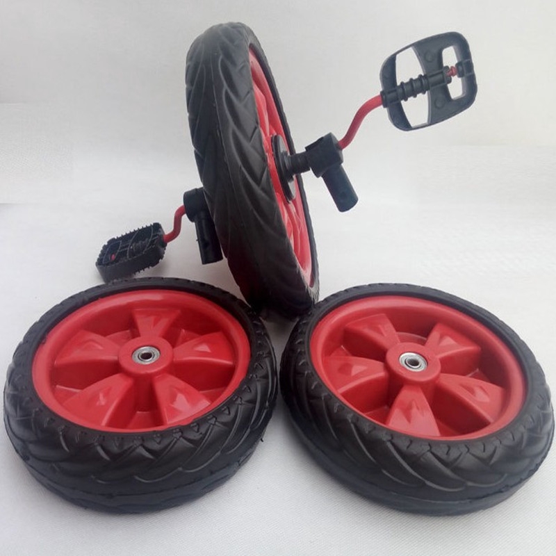 tricycle front wheel with pedals