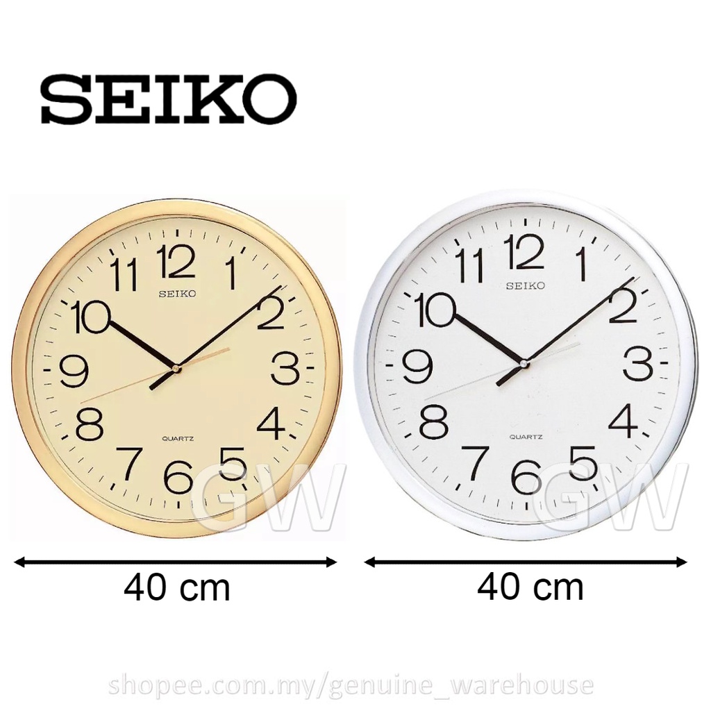 100% ORIGINAL SEIKO Gold Silver Quartz Analogue 40cm Wall Clock QXA041  (QXA041A, QXA041S) | Shopee Malaysia