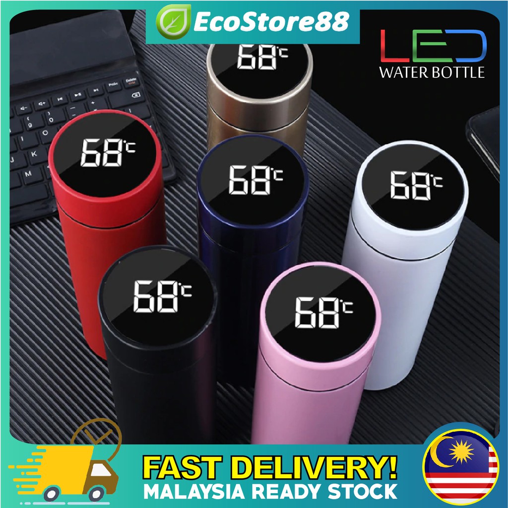 Smart LED Thermos Bottle 500ML Touch Display Temperature Vacumn Thermal