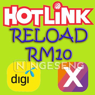 RELOAD RM10 Hotlink DIGI XPAX celcom maxis top up E-Reload ...