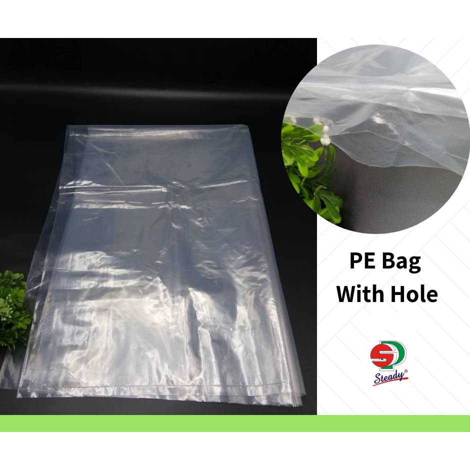 Plastic Bag PE With Hole For Clothes (24"x36" / 24"x48") [1kg] Shopee