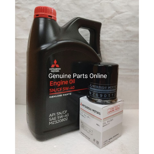 Mitsubishi Fully Synthetic SN/CF 5W40 4Litre Engine Oil + Original ...