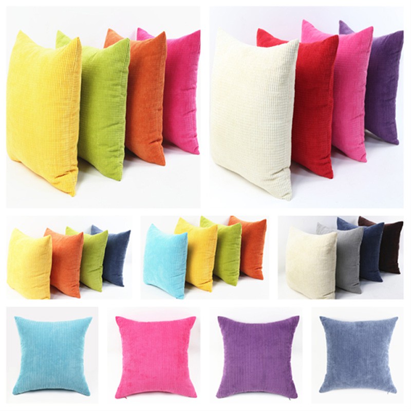 Linen Big Square Throw Sofa Cotton Cushion Cover Pillow Case