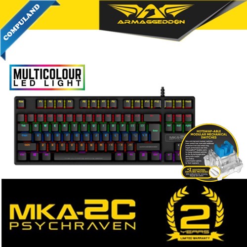Armaggeddon MKA-2C Psycgraven Ultra-Durable Mechanical Gaming Keyboard ...