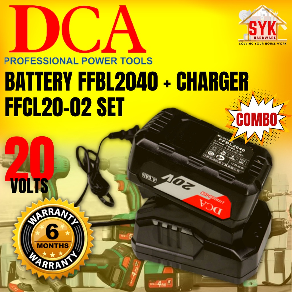 SYK DCA LIION Battery 4.0Ah (FFBL2040) + Charger (FFCL2002) Battery