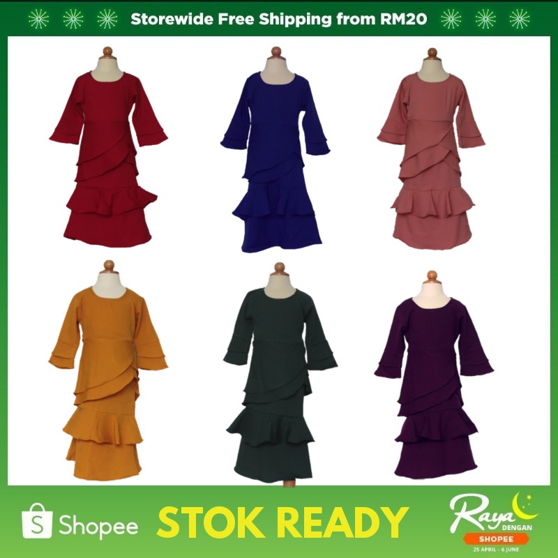  Baju Kurung Budak Bajuraya 2019 Girl Kids Ready 