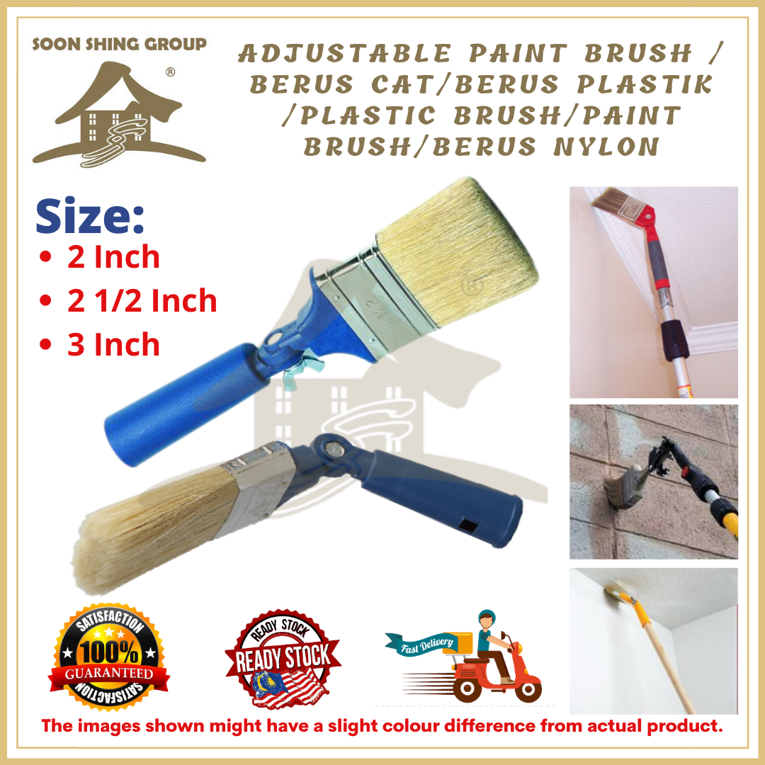 Adjustable Paint Brush Berus Cat Berus Plastik Plastic Brush Paint Brush Berus Nylon Shopee Malaysia