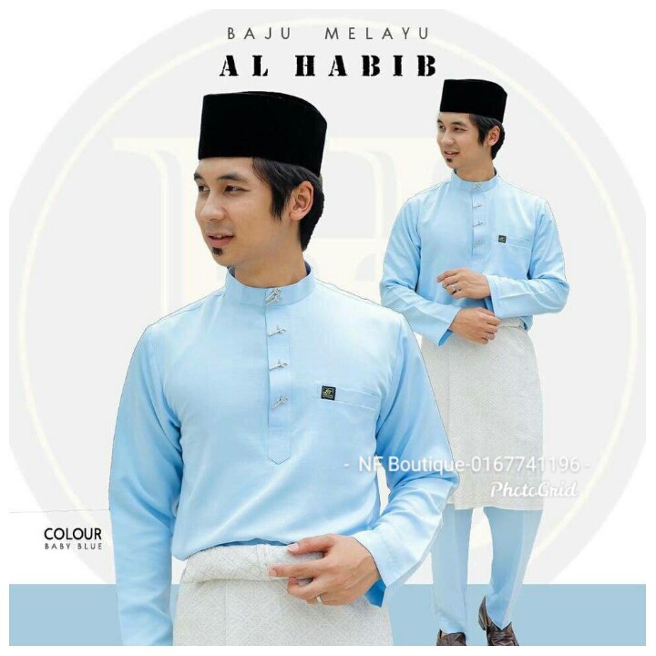 Baju raya warna baby blue