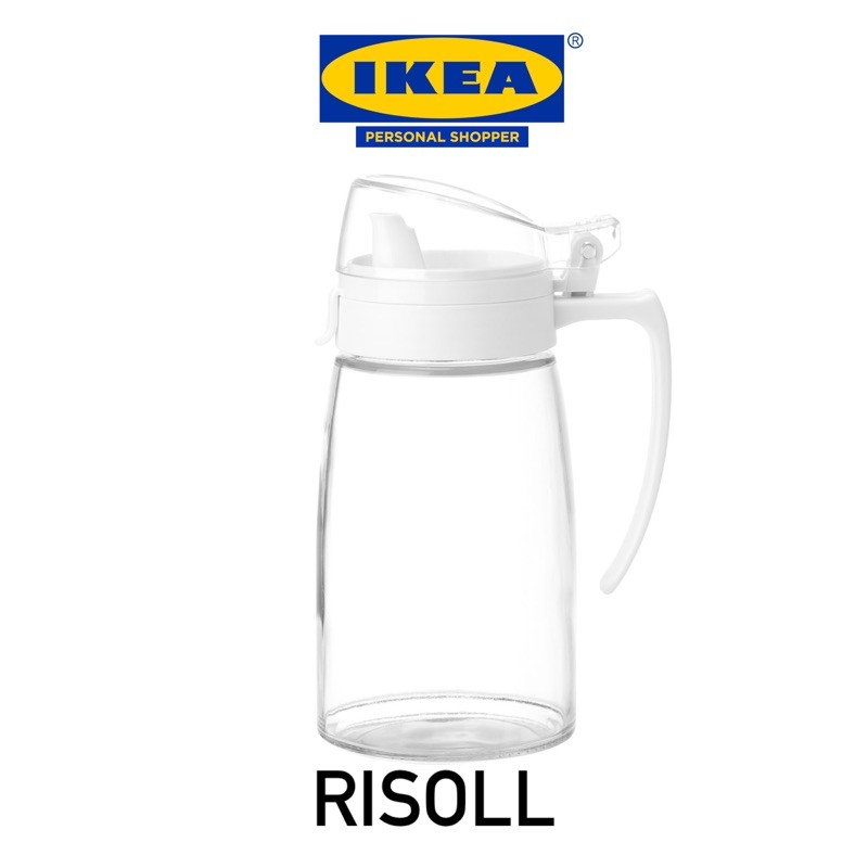 IKEA RISOLL Oil/vinegar bottle, plastic, glass, 55 cl Shopee Malaysia