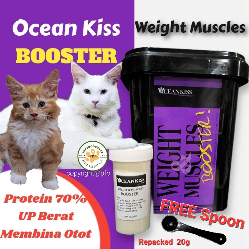(Repack)OCEAN KISS Booster WEIGHT & MUSCLES for Cat Kucing Gemuk