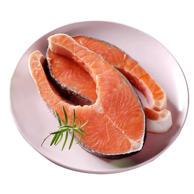 Frozen Salmon Steak With Bone (200gm+-) 冷冻带骨三文鱼片| Shopee Malaysia