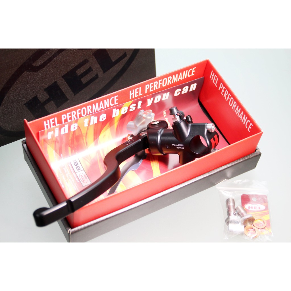 HEL PERFORMANCE ADJUSTABLE / FOLDABLE MASTER CYLINDER 16mm 19mm (BLACK