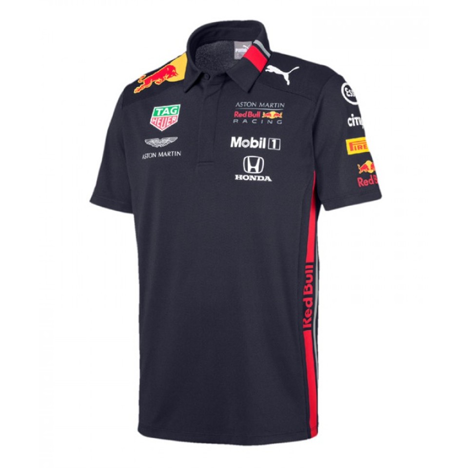 Men POLO T-shirt F1 Aston Martin Racing Team Red Bull Mobil Honda Tag ...