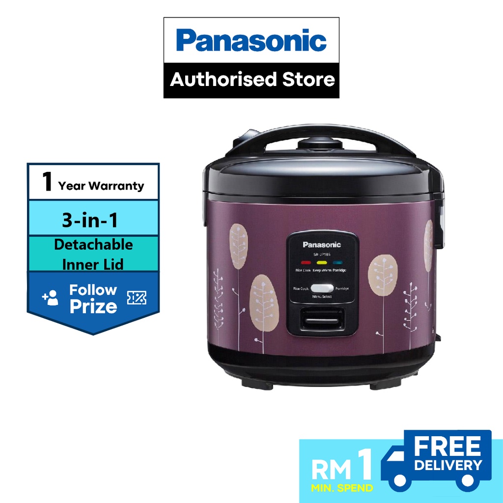 PANASONIC SRJP185 RICE COOKER (1.8L) 3IN1 SRJP185WSK PERIUK NASI