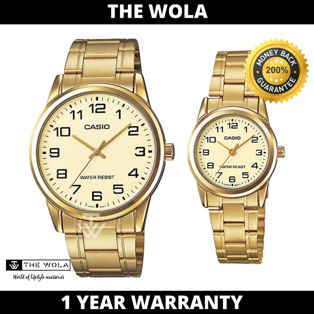 [100% Original Casio] CASIO Couple Watch MTP/LTP-V001G-9B (jam tangan couple set / couple watch)