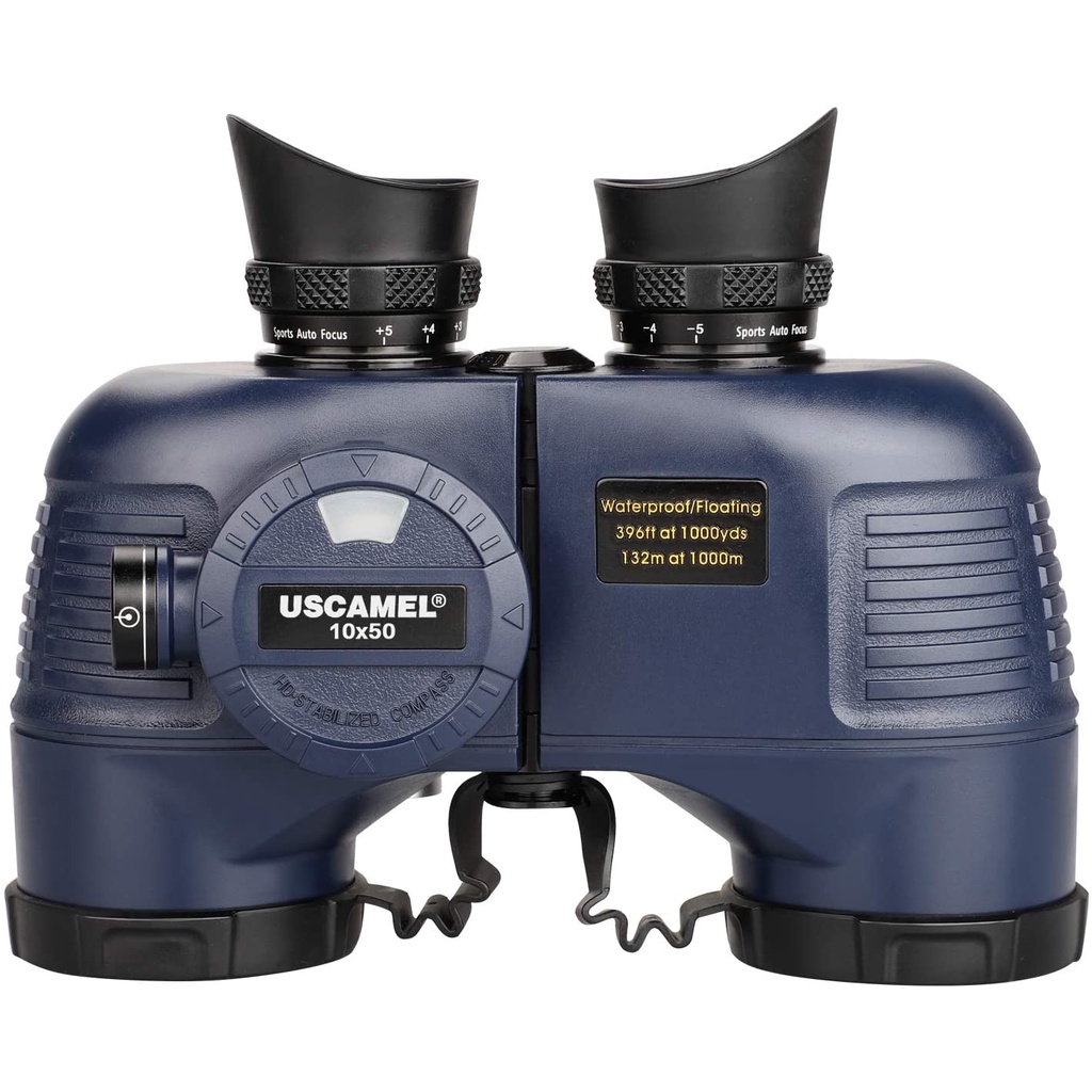 USCAMEL 10x50 Marine Binoculars Waterproof Binoculars with Rangefinder ...