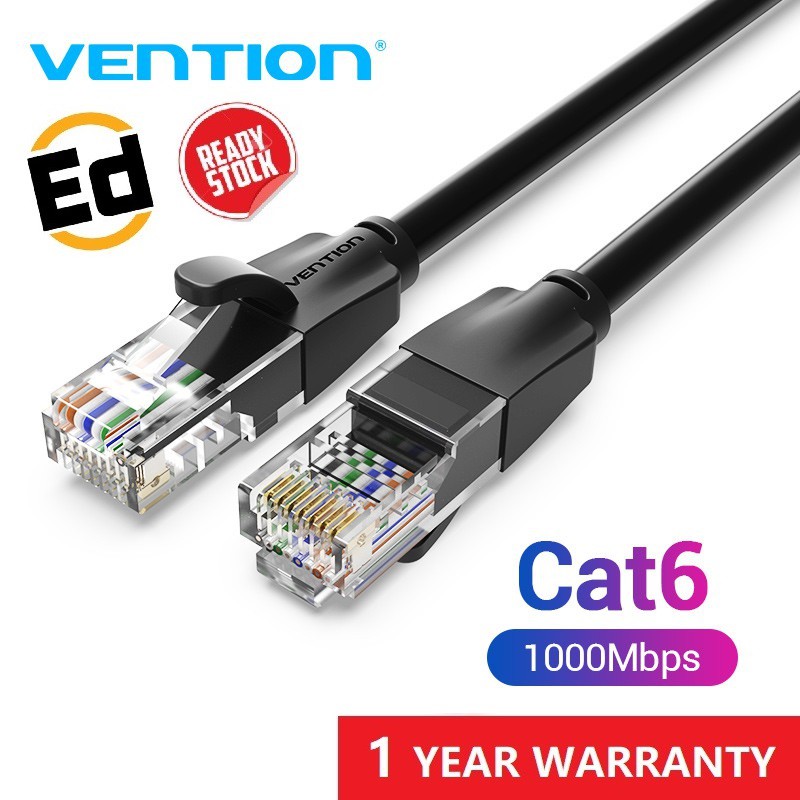 [ READY STOCK ] Vention CAT6 Cable UTP RJ45 High Speed Gigabit