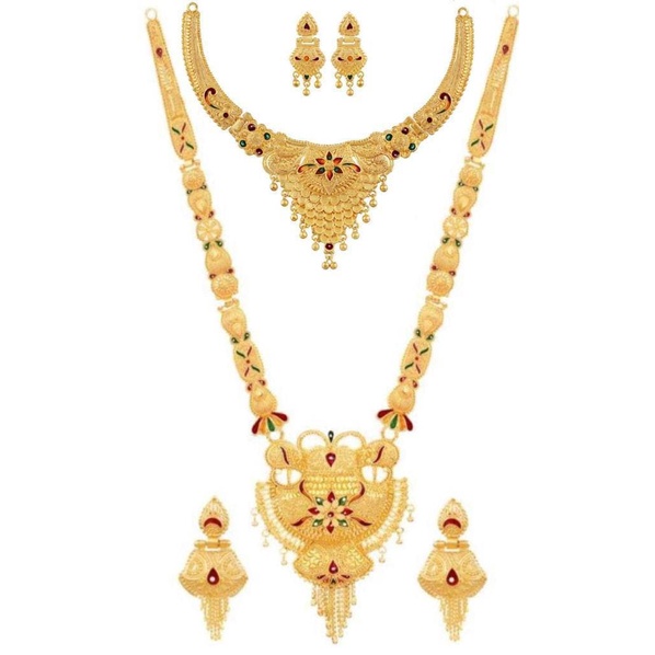 Indian Imitation Jewellery set (Necklace + Butti + Chokar + Chokar