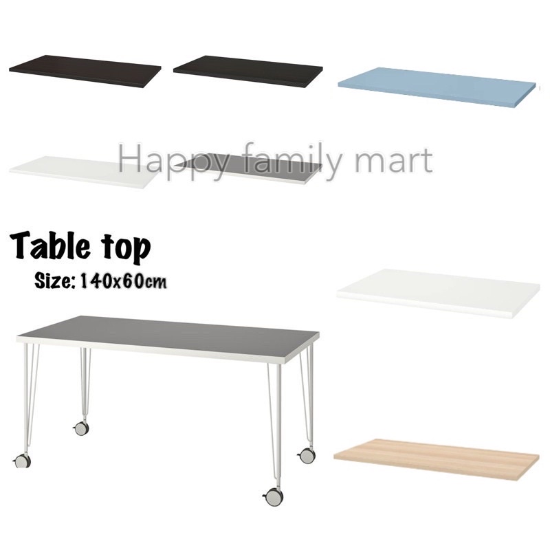 lagkapten Linnmon Table Top 140x60cm/bahagian atas meja linnmon