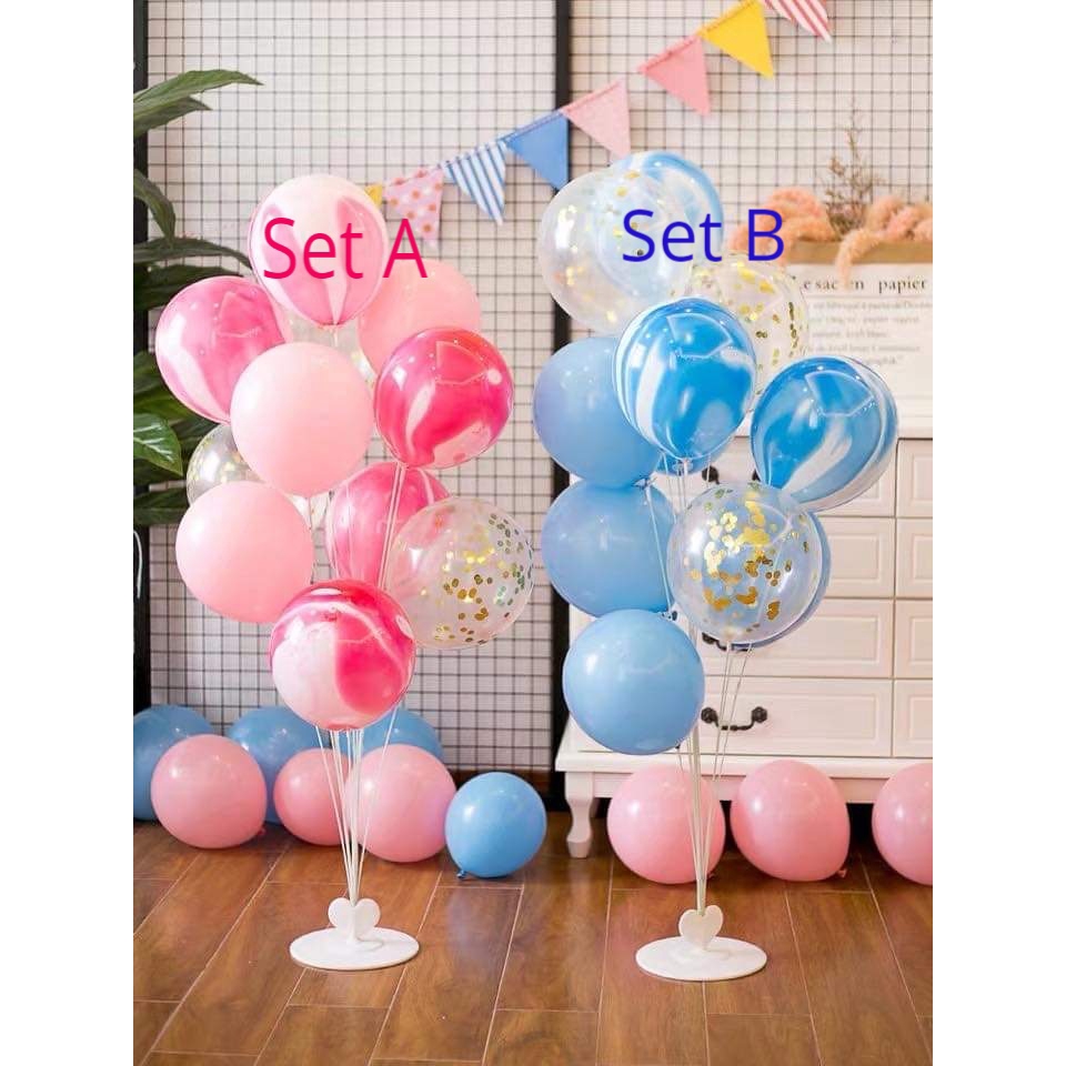 1 Set Big Table Stand Balloon With Holder (11 Holders) with Balloon Set