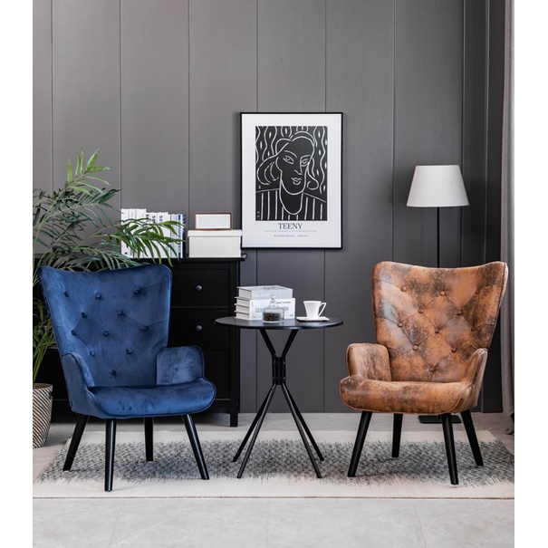 Premium Modern Wing Chair Upgraded European Nordic Armchair Living Room Chair Stylish Kerusi