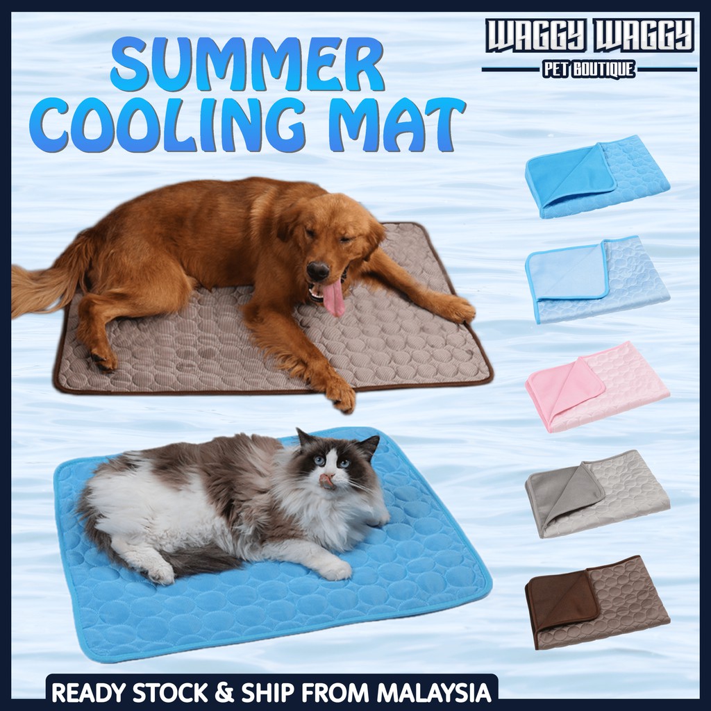 Dog Cat Summer Cooling Mat Cat Bed Dog Bed Pad Blanket Sofa Washable Cushion Ice Silk Carpet