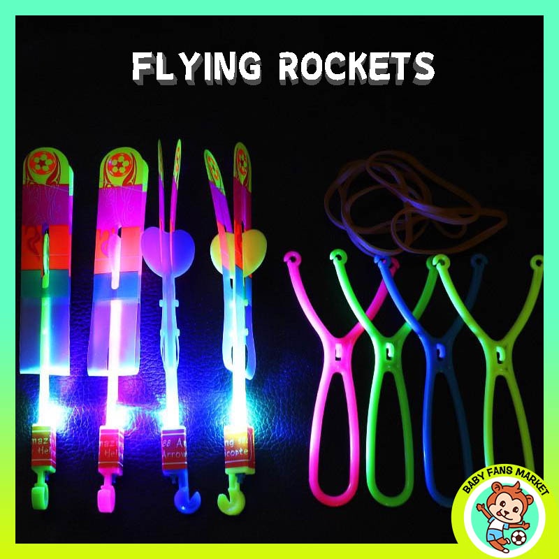 Flying Rockets Hot Style Flash Large Catapult Helicopter Flying Arrows Outdoor Play Flashing Swords Kids Children Toys